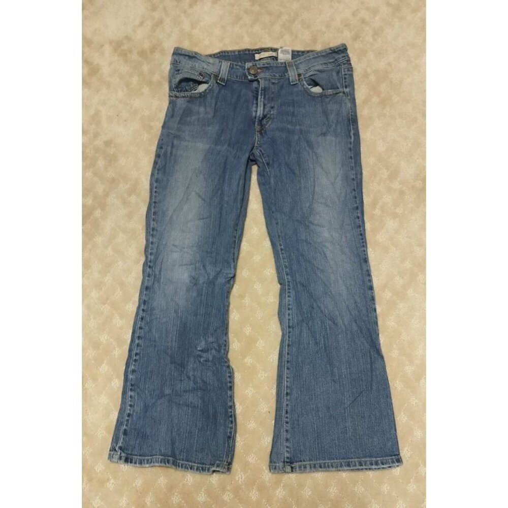 Levi's Women's 14M 542 Low Flare Jeans Blue Medium Wash Stretch Denim 31x30
